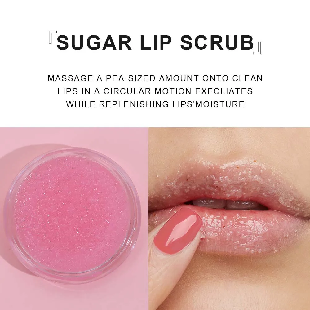 Pink Lip Gloss Set Lip Scrub Balm Plumper Oil 3in1 Moisturizing Long Lasting Makeup Lip Care Wholesale Bulk Private Label 10kits