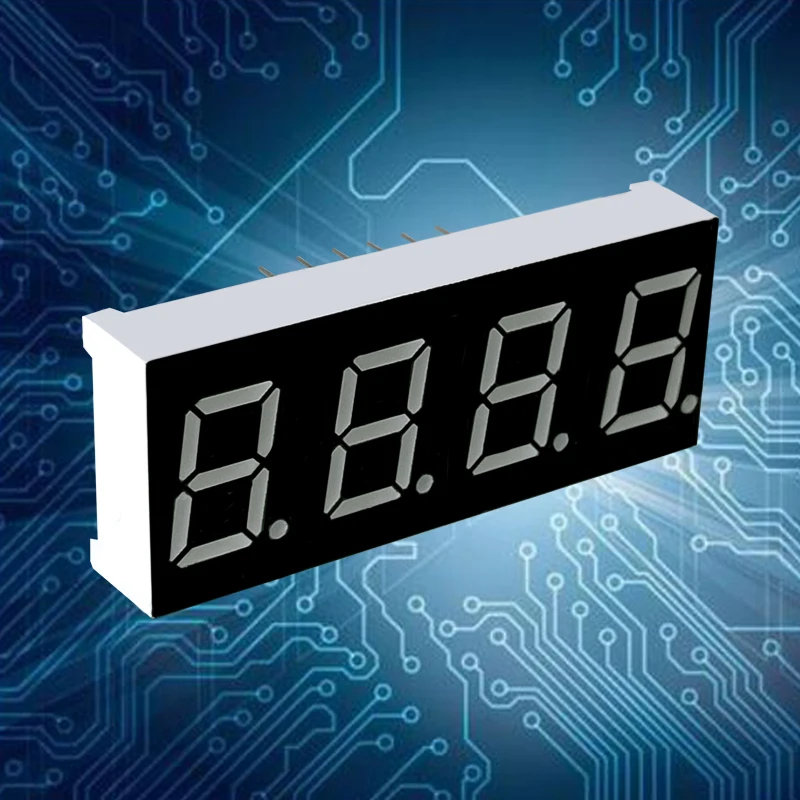 Custom 0.4-inch 4-digit  7-segment LED High Quality Nixie Tube 7-segment Indoor Common Cathode LED Display Nixie Tube