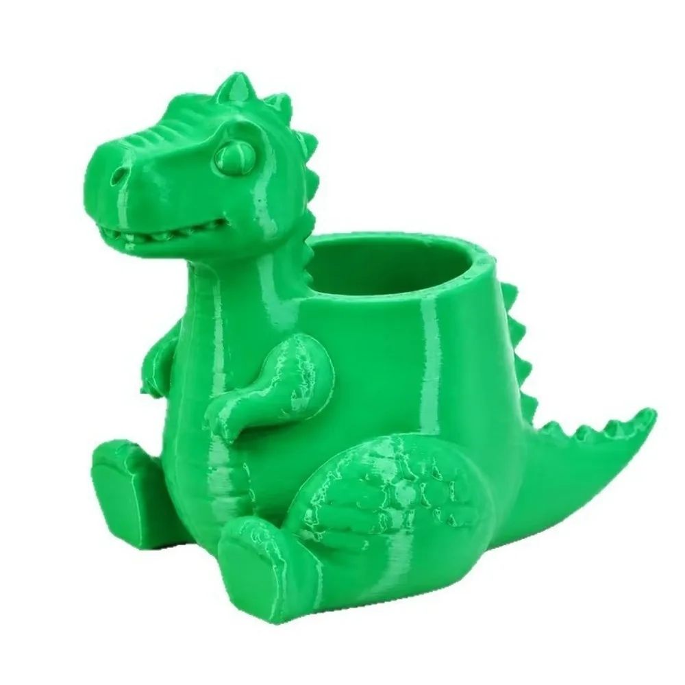 Multi-Functional 3D Printed Dinosaur Pen Holder Cute T-Rex Shaped Pencil Holder Creative Plastic Desk Organizer Office Supply