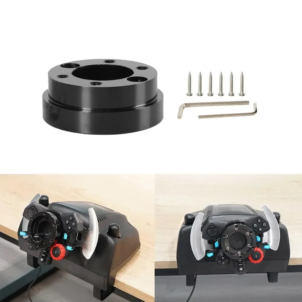 

13 & 14" Black Steering Wheels Screw Hex Wrench 70MM Steering Wheel Adapter Plate For Logitech G920 G29 G923 Racing Games