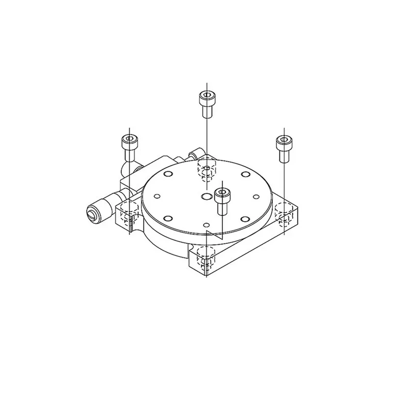 R Axis Rotary Sliding Table Manual Adjustment Displacement Platform 360 O Fine Adjustment Angle Index RS60/40/90/125