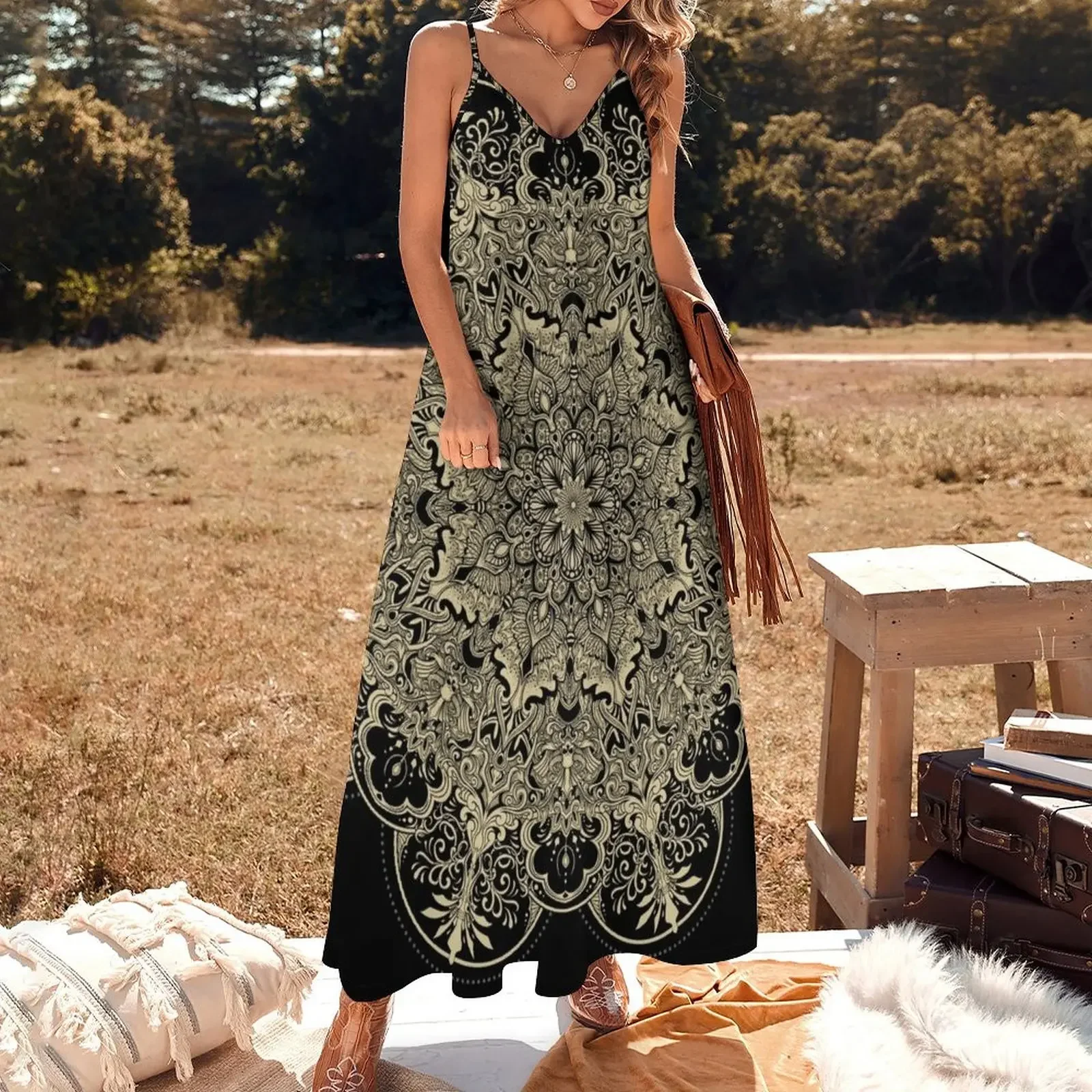 Flower Mandala Sleeveless Dress Women's dresses women's clothing trend 2024 Dress