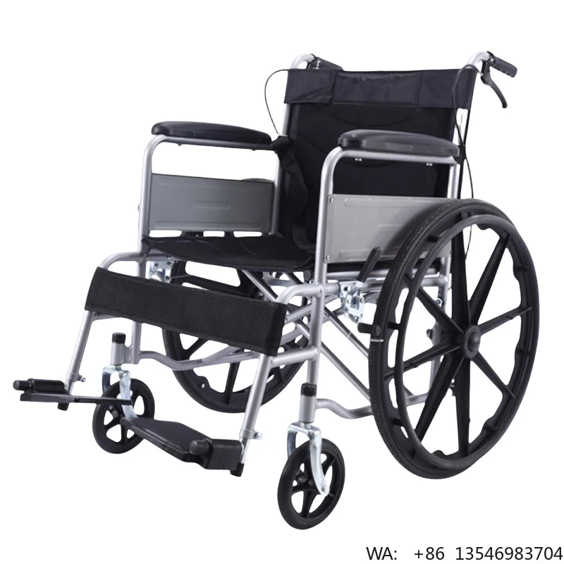 Silla de Ruedas Manual Económica, Precio de Fábrica, OEM, Bajo Costo, Venta Caliente, Portátil y Ligera para Discapacitados, Ancianos y Rehabilitación