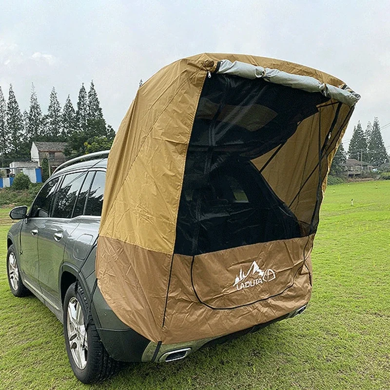 Imagem -04 - Rainproof Rainproof Tent para Tronco do Carro Motorhome Simples para Auto-condução Tour Churrasco Camping ao ar Livre Caminhadas Família Turista Simples