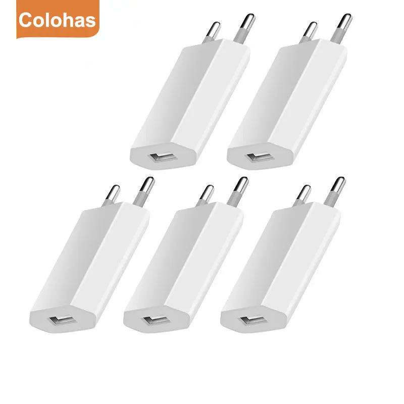 5 Pcs/Lot USB Cable Wall Travel Charger Power Adapter USB C Cable EU/USA Plug for iPhone 11 13 Pro Cable Adapter Drop Shipping