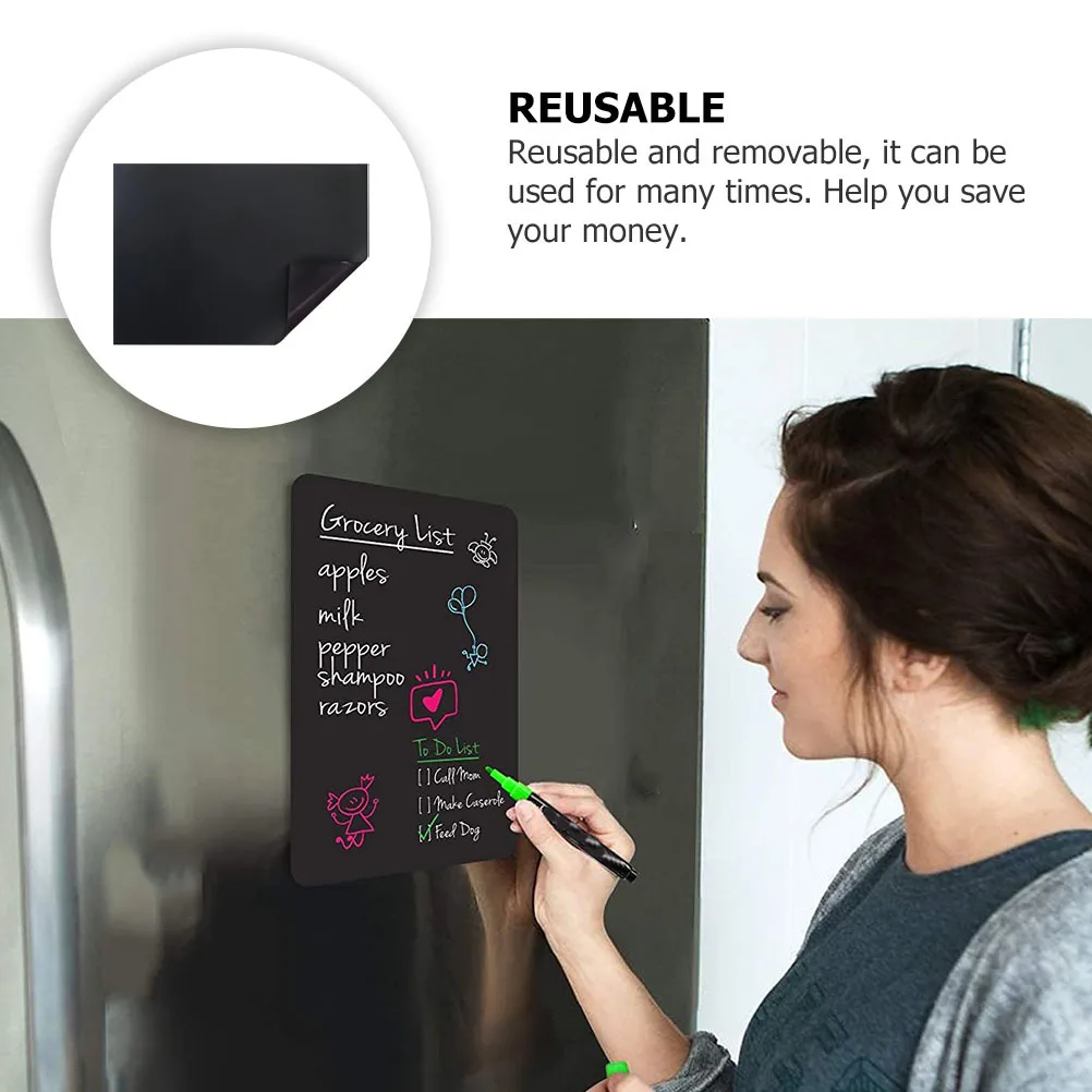 

Dry Erase Stickers Reusable Blackboard For Fridge Metal Surfaces Home Office Kitchen Message Board Organizer