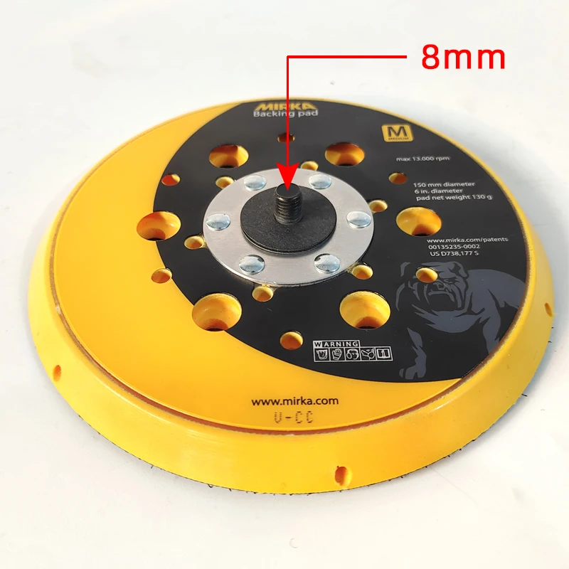 Original MIRKA 6 Inch Tray Pneumatic Electric Sander Disc 150mm Sandpaper Machine Base Accessories