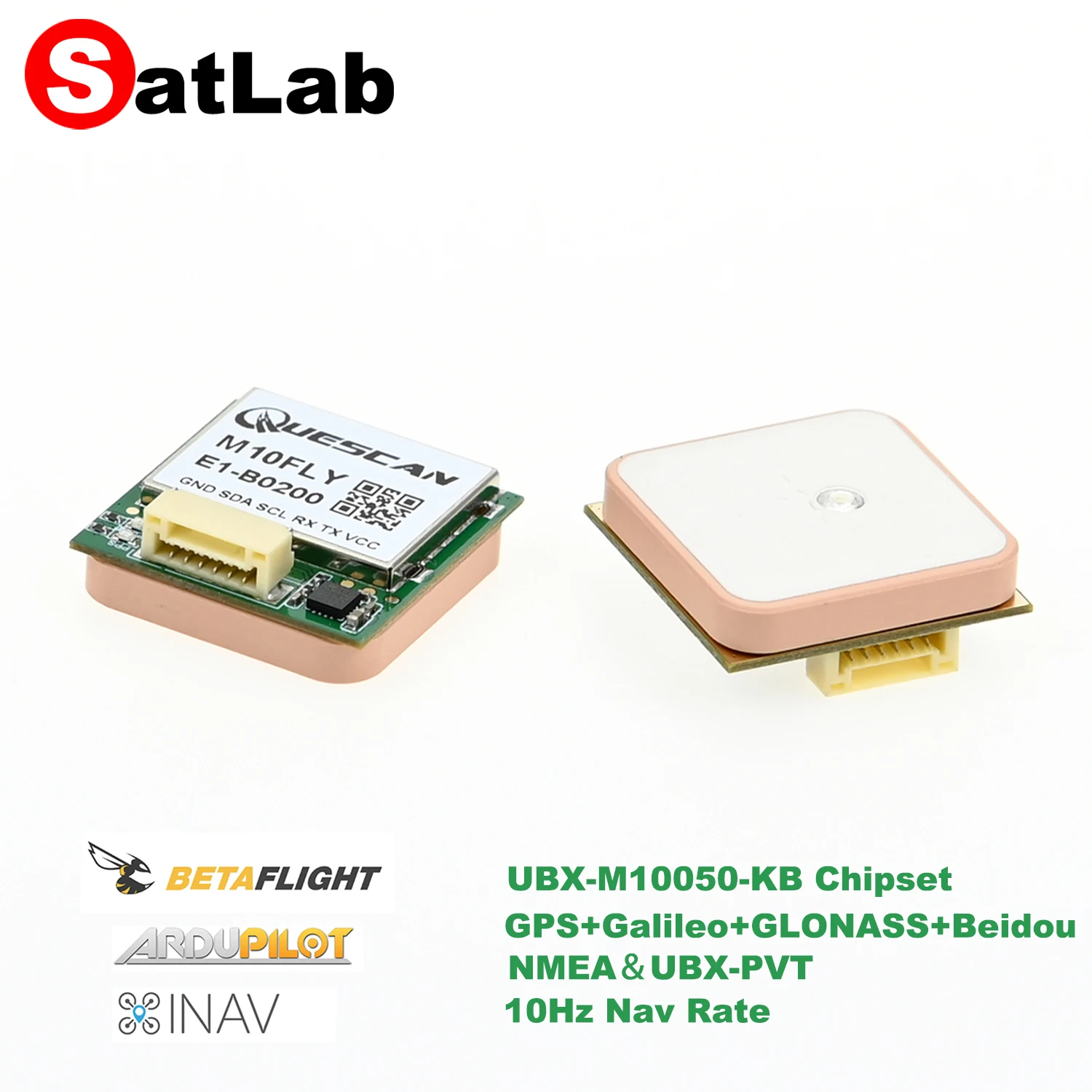 QUESCAN M10FLY 25mm 10Hz M10 GPS Module with Compass for Pixhawk Betaflight APM INAV F4 F7 F405 GPS Galileo BeiDou GLONASS