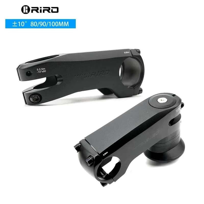 

RIRO Bike Stem Internal Cable Hidden Bicycle Stem 28.6-31.8mm Aluminum Aolly Forging/CNC Handle with Spacer Road Handlebar Stem