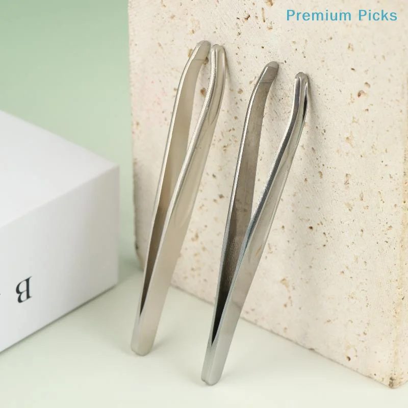 Premium Round Head Tweezers For Eyebrow & Facial Hair Removal Seamless Clips, Short Hair Precision Easy Combing For Eyebrows