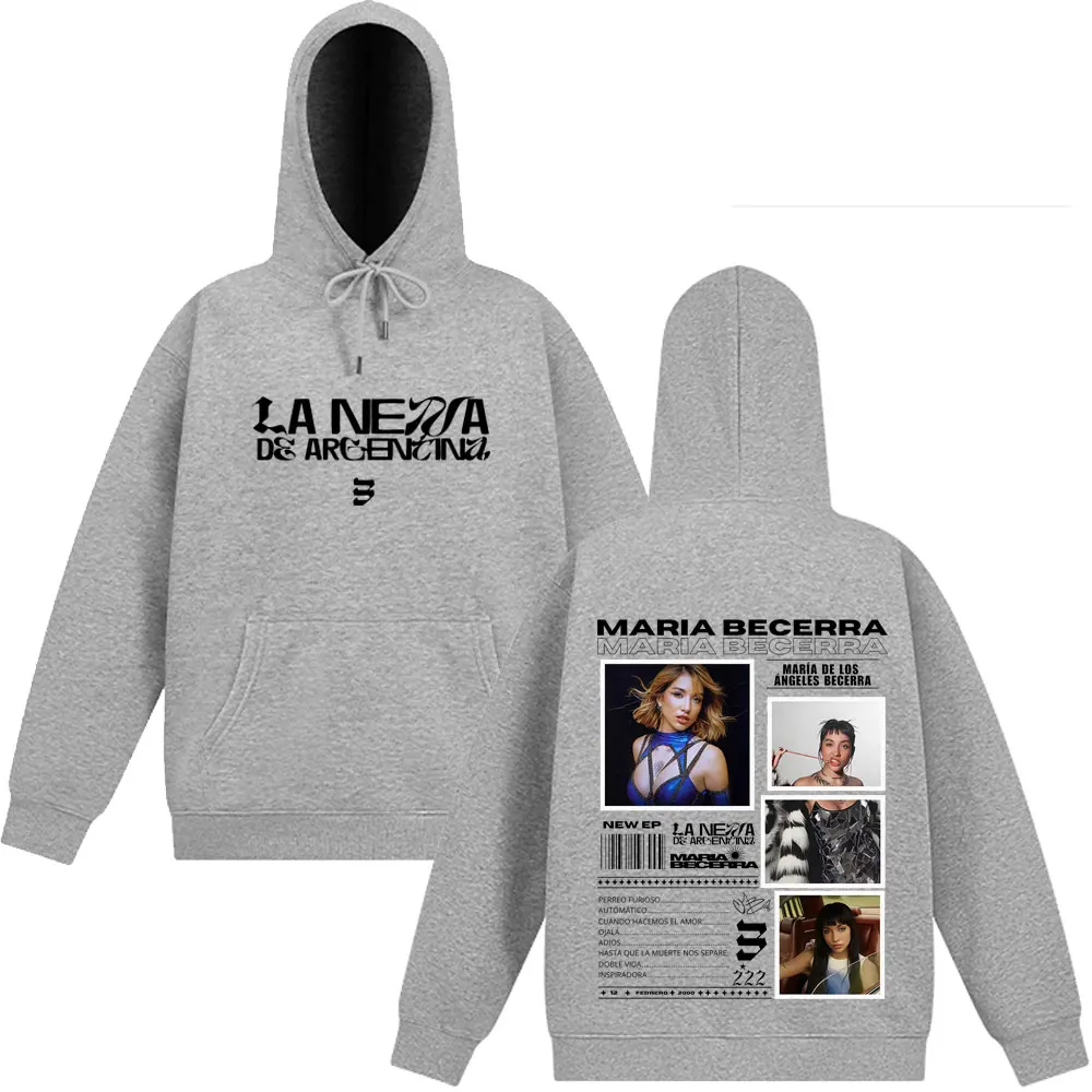 Singer Maria Becerra La Nena Album 2025 Tour Print Hoodie Men Women Fashion Clothing Pullover Winter Loose Fan Gift Sweatshirt #3