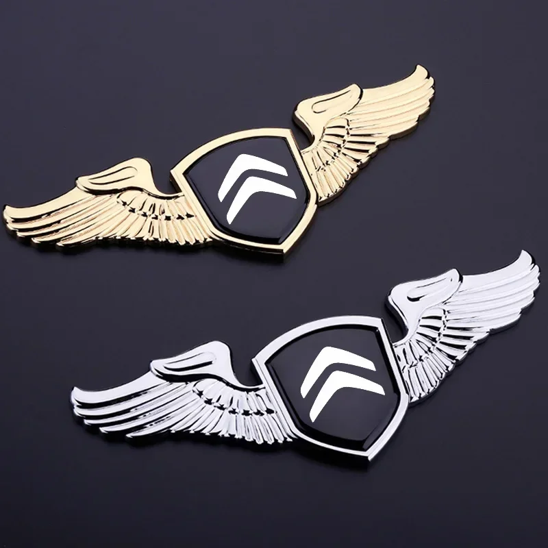 Car Front Bonnet  Eagle Wings Badge Sticker for Citroen Emblem C3 XR C4 Picasso C5 Elysee Berlingo Xsara Sega Aircross Hood Logo