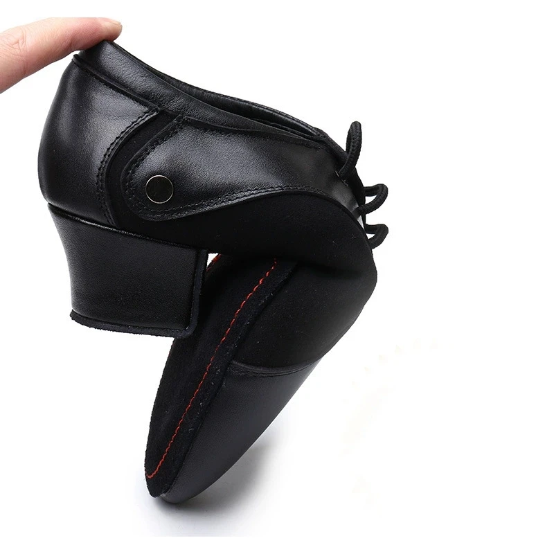 Men Latin Dance Shoes Anti Slip Square Social Ballroom Dancing Shoes Boy Practice Shoes Tango Genuine Leather Sneakers view 5