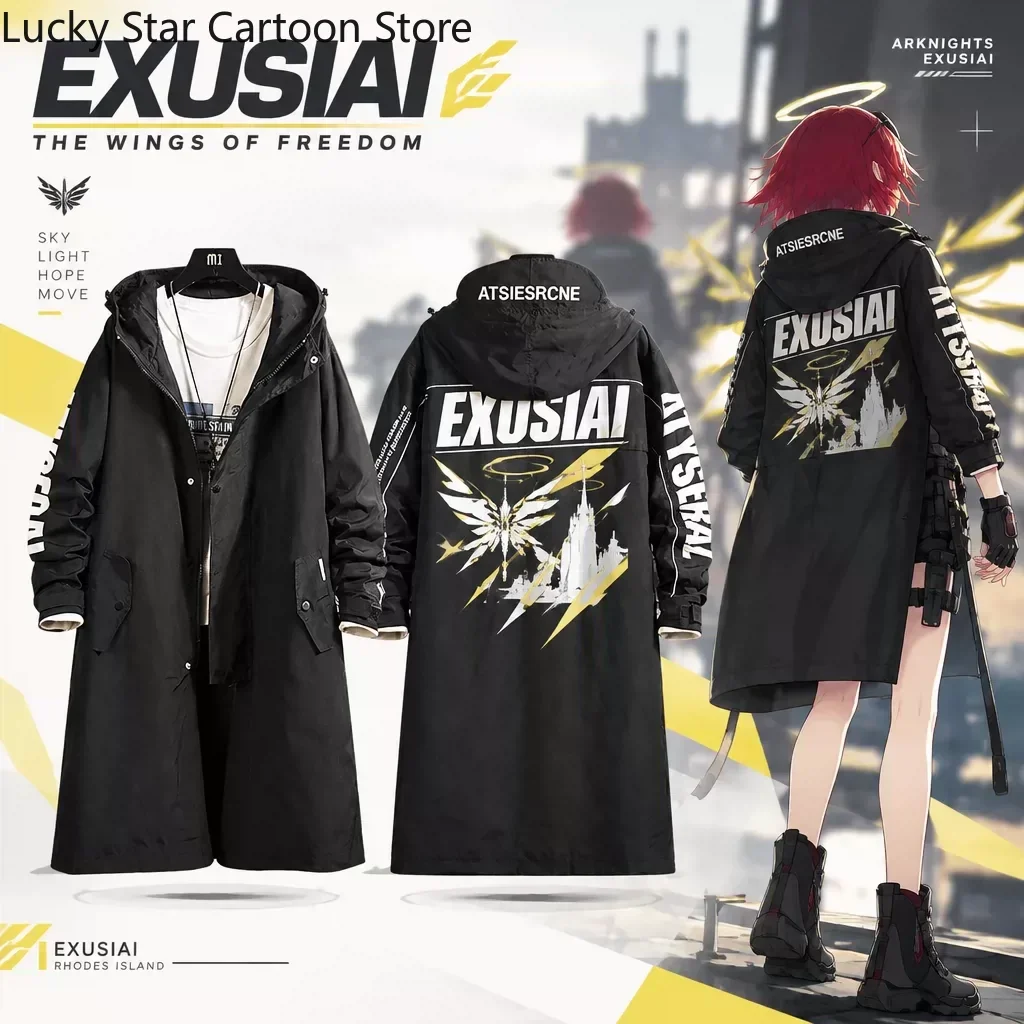 Game Arknights Ardelia Cosplay Long Trench Coat Jacket Fashion Casual Cool Unisex Windbreaker Halloween Clothing Gift Role Play