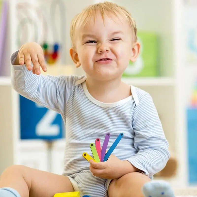 Magnetyczny łącznik zabawka matematyczna zabawka edukacyjna geometryczna Montessori łącząca paski zabawki dla dzieci w wielu kolorach trwałe i bezpieczne