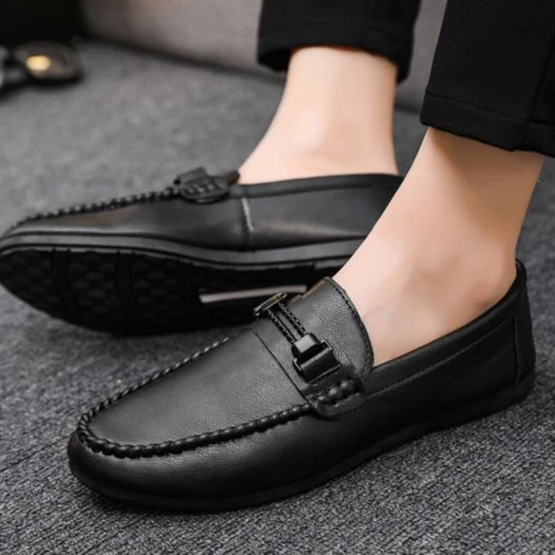 Thick Sole Male Casual Shoes Platform Office Loafers Men's Leather Shoes Adults Elegant Cheap Clearance Korean Style zapatillas