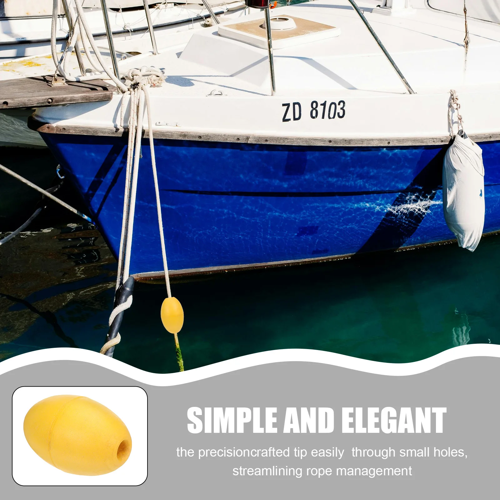 الكرة العائمة مع حبل لقوارب الكاياك يخت مرساة العوامة مجموعة مرئية للغاية البيضاوي المياه تعويم الصيد ماركر السلامة البحرية #3