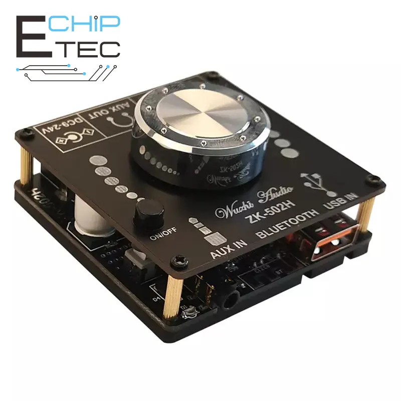 

ZK-502H HIFI Bluetooth 5.0 TPA3116D2 Digital Power Audio Amplifier board 50WX2 Stereo AMP Amplificador Home Theater AUX USB