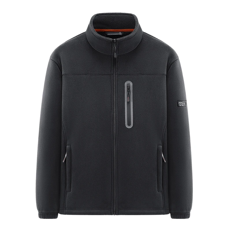 

New Winter Men's Outdoor Jacket Casual Stand-up Collar Top Trendy Jacket Solid Color Jacket Warm and Comfortable