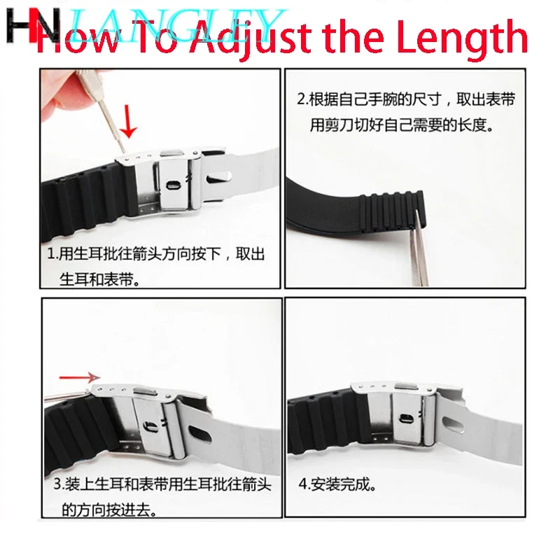 Tires Pattern Strap Watch Band Quick Release Silicone Rubber Watchstrap 18/20/22/24Mm Sport Bands for Samsung Galaxy Watch 3/4/5