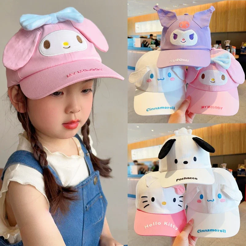 

Sanrio Hello Kitty Children's Boys and Girls Baseball Caps Kuromi Cinnamoroll All-match Fashion Trend Sunscreen Sunshade Caps