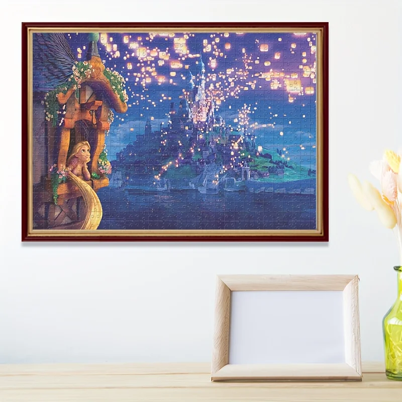 1000 قطعة ألغاز مناسبة للبالغين - لعبة تحدي قابلة للتركيب على الحائط مع قطع من الورق المقوى السميك، بدون خياطة - غرفة دي