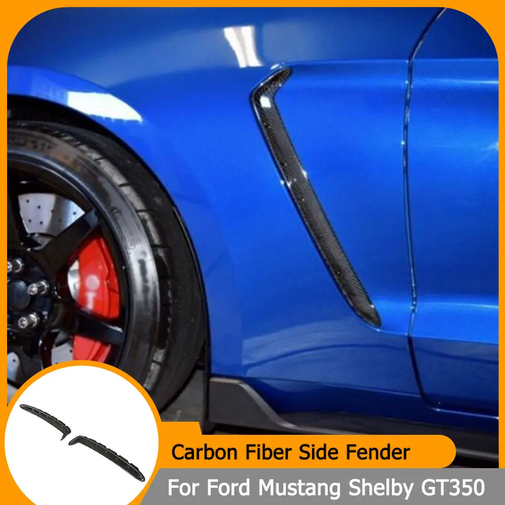 

Front Side Fender Air Vent Trim Cover for Ford Mustang Shelby GT350 2019 2020 Carbon Fiber Air Intake Fender Vents Cover