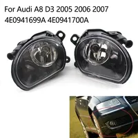 2Pcs For Audi A8 D3 2005 2006 2007 Front Left Right Fog Light Lamp Assembly With Halogen Bulb 4E0941699A 4E0941700A