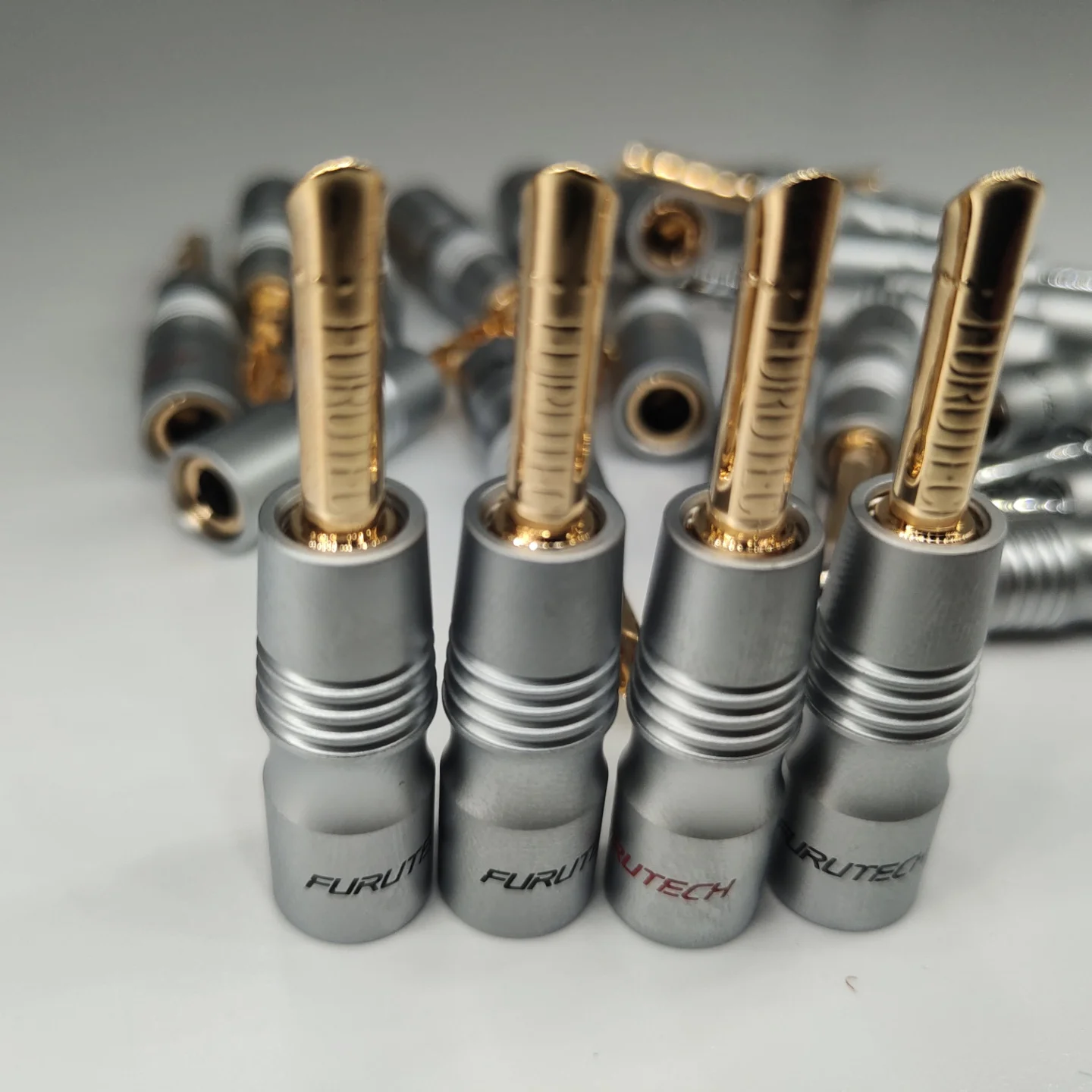 New FURUKAWA original GS-200b Rhodium Plated High-end solderless Banana Plug HI-FI Speaker Connector by furutech alpha process