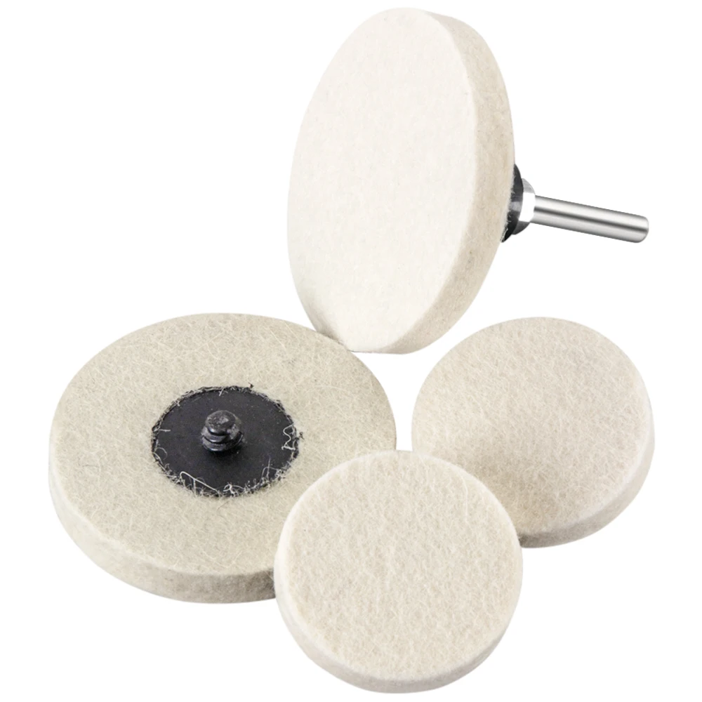 50mm/75mm Wool Polishing Wheel Buffing Pads Quick Change Felt Polishing Disc Roll Rock for Rotary Tool Abrasive