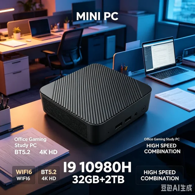 NEW Mini PC Intel Core I9 10980HKPC Gaming Computer 8/16GB RAM 1TB 2TB M.2 SSD WiFi 6 BT5.2 4K HD Portable Desktop Pc 6