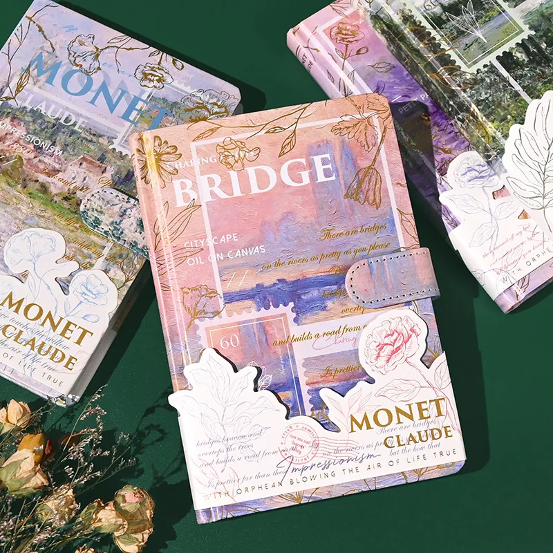 Carnet de peinture à l'huile littéraire, célèbre Journal de Niche Ins sur Internet, cœur frais pour fille, haute apparence magnétique