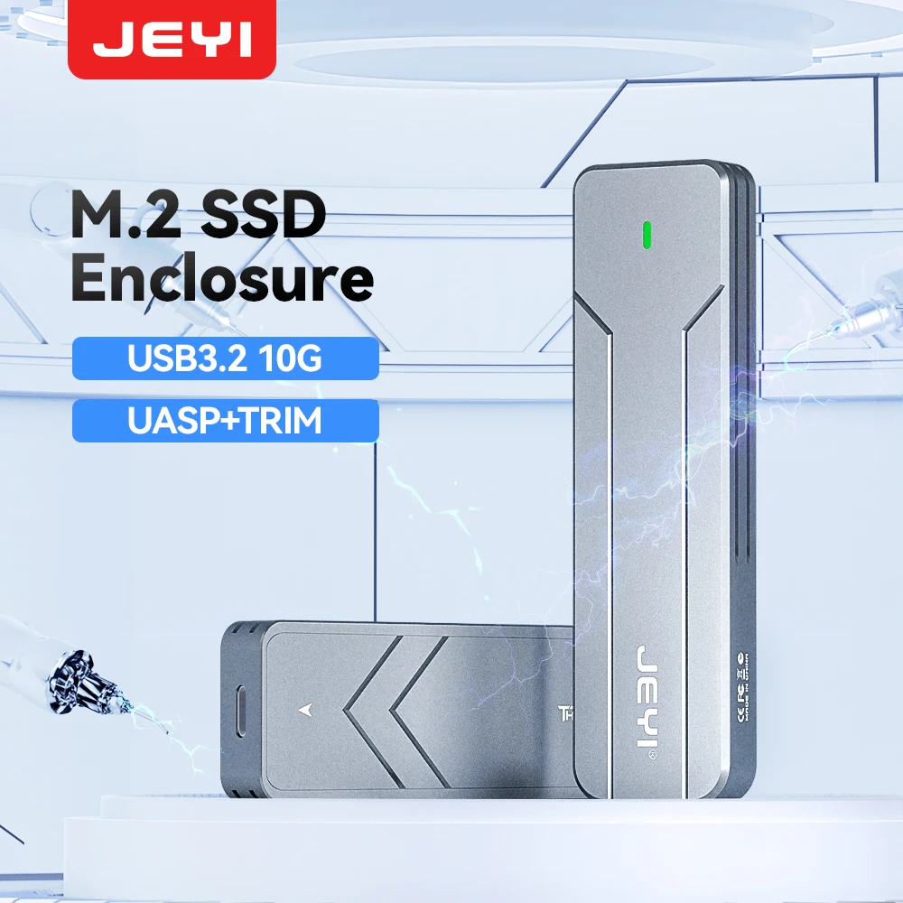 

Алюминиевый корпус JEYI M.2 2280 SATA/NVMe SSD — USB 3.2 Gen 2 (10 Гбит/с) и SATA III (6 Гбит/с) для ключей M+B, поддерживает UASP/TRIM