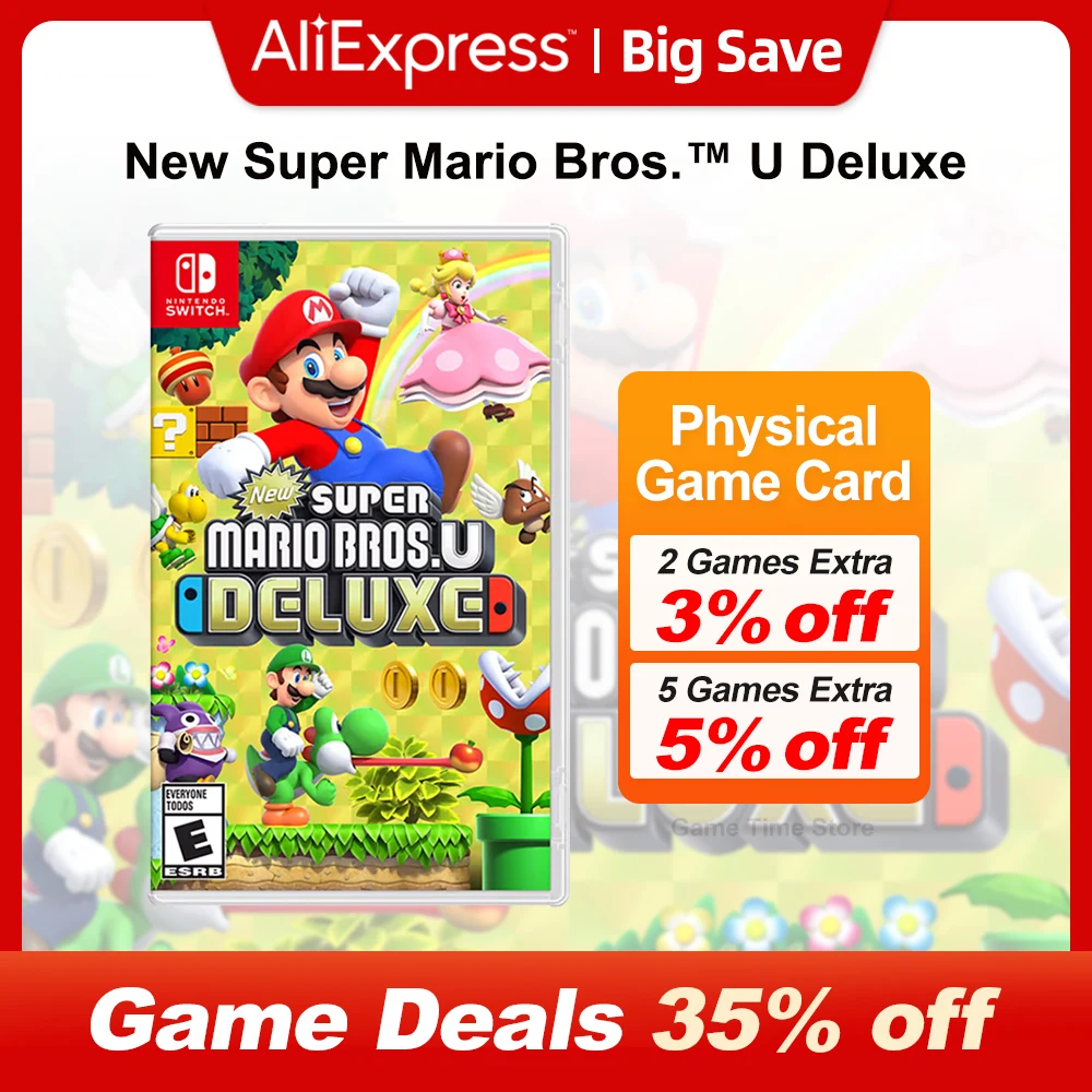 

New Super Mario Bros U Deluxe Nintendo Switch Game Deals 100% Official Original Physical Game Card for Switch OLED Lite Console