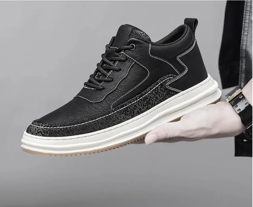Herren Elevator Sneaker Aus Echtleder Für 8cm Mehr Körpergröße_voghion.com
