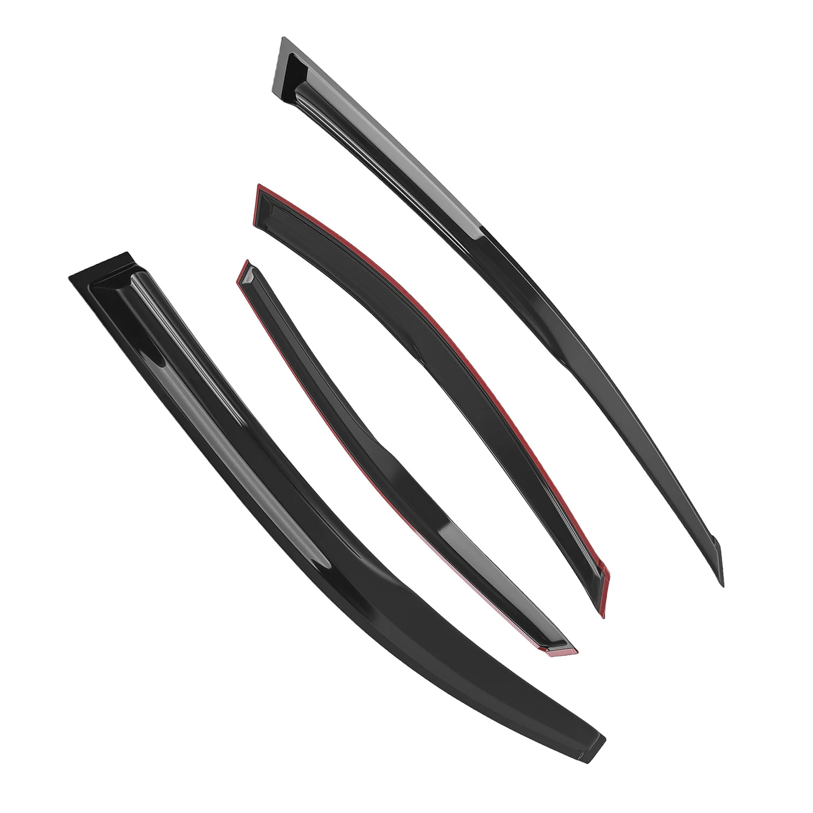 

Window Rain Deflectors Visors for Nissan Sentra Sedan 13-19 Outside Mount Black