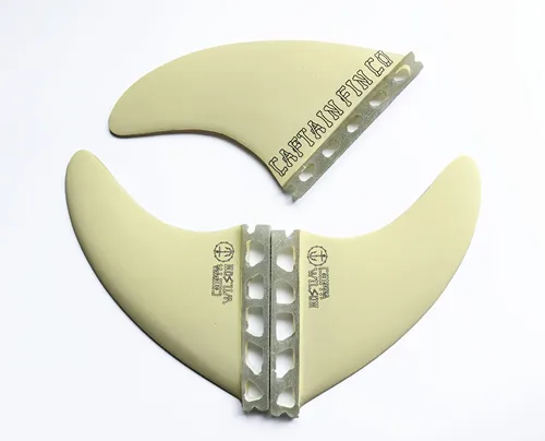 Imagen 2 del producto FUTUER /FCS1 Aletas para tablas de surf de fibra de vidrio Aletas para tablas de surf de color amarillo pálido hechas de fibra de vidrio Paquete de 3 accesorios para tablas de surf