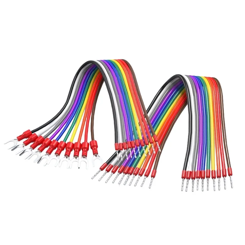 10Pin 20AWG 0.5mm² Jumper Wire Fork Ferrules terminals Connecting Cable