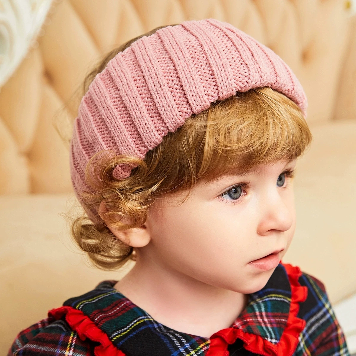 

Вязаная шерстяная повязка на голову для маленьких девочек, зимний теплый тюрбан, милые однотонные вязаные повязки на голову, аксессуары для волос для новорожденных, повязки на голову для младенцев
