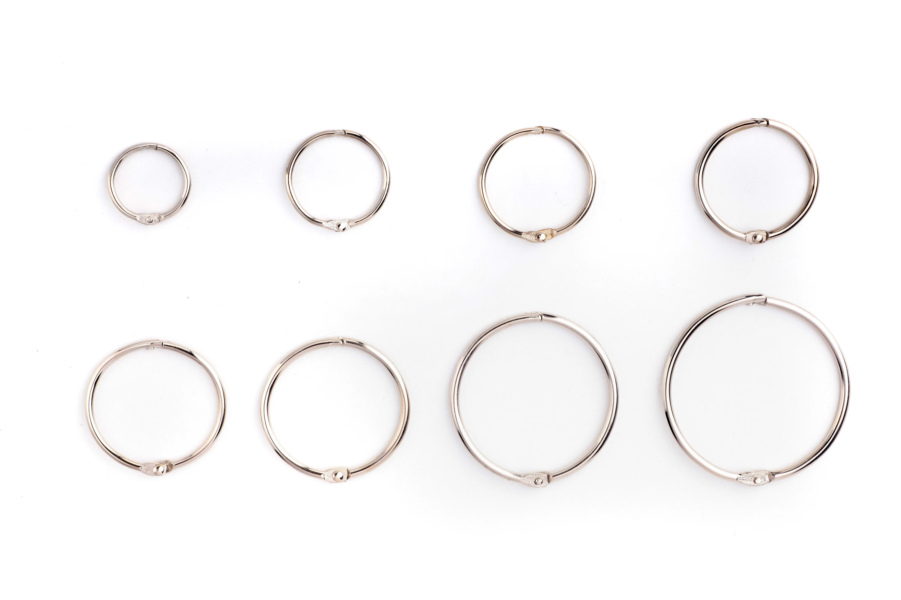 10/50pcs Loose-leaf Book DIY Ring Binder Albums Opening O Ring Locking Keychain Office Binding Supplies Craft Parts Supplies