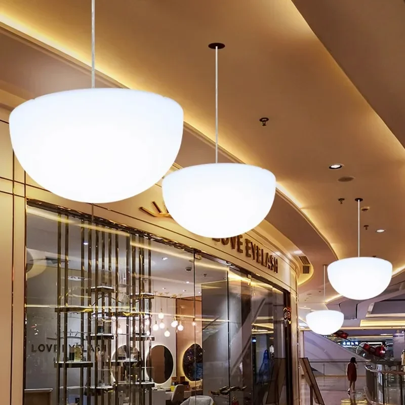 Shopping mall chandelier clear bar creative ceiling lamp simple modern restaurant lamp cream wind ceiling decoration ambient