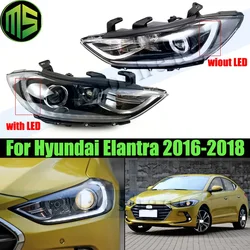 Maosheng Halogen Front Head Light Head Lamp For Hyundai Elantra 2016-2018 Headlight Headlamp Daytime Running Light Turn Light