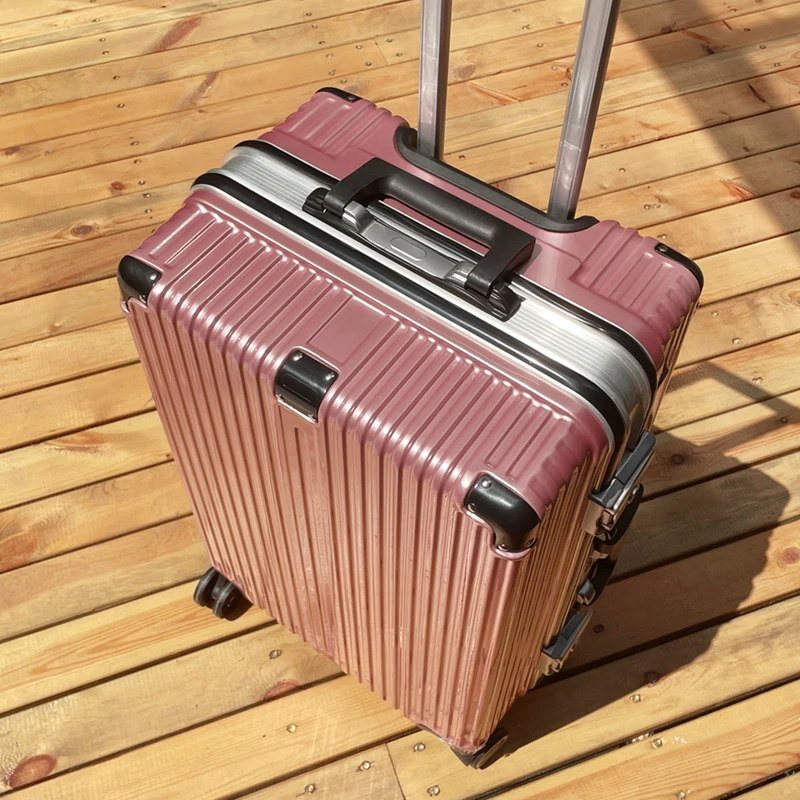 Luggage Women's Aluminum Frame Trolley Case Male Student Case Password Suitcase Strong Durable Thickened Suitcase Leather