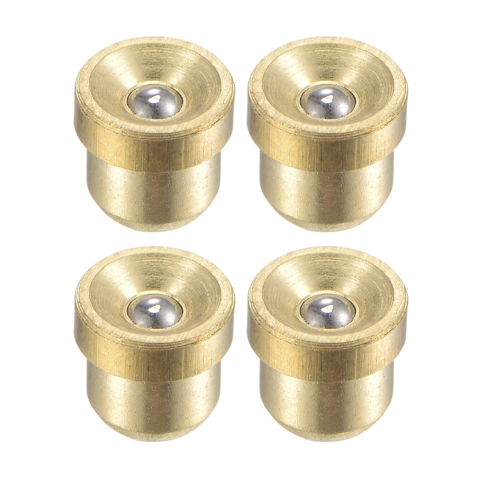 Uxcell 4Pcs Press fit ball oiler Brass Push Button oiler for Gas Engine Motor Oil Grease oil cup 5mm for Lubrication System