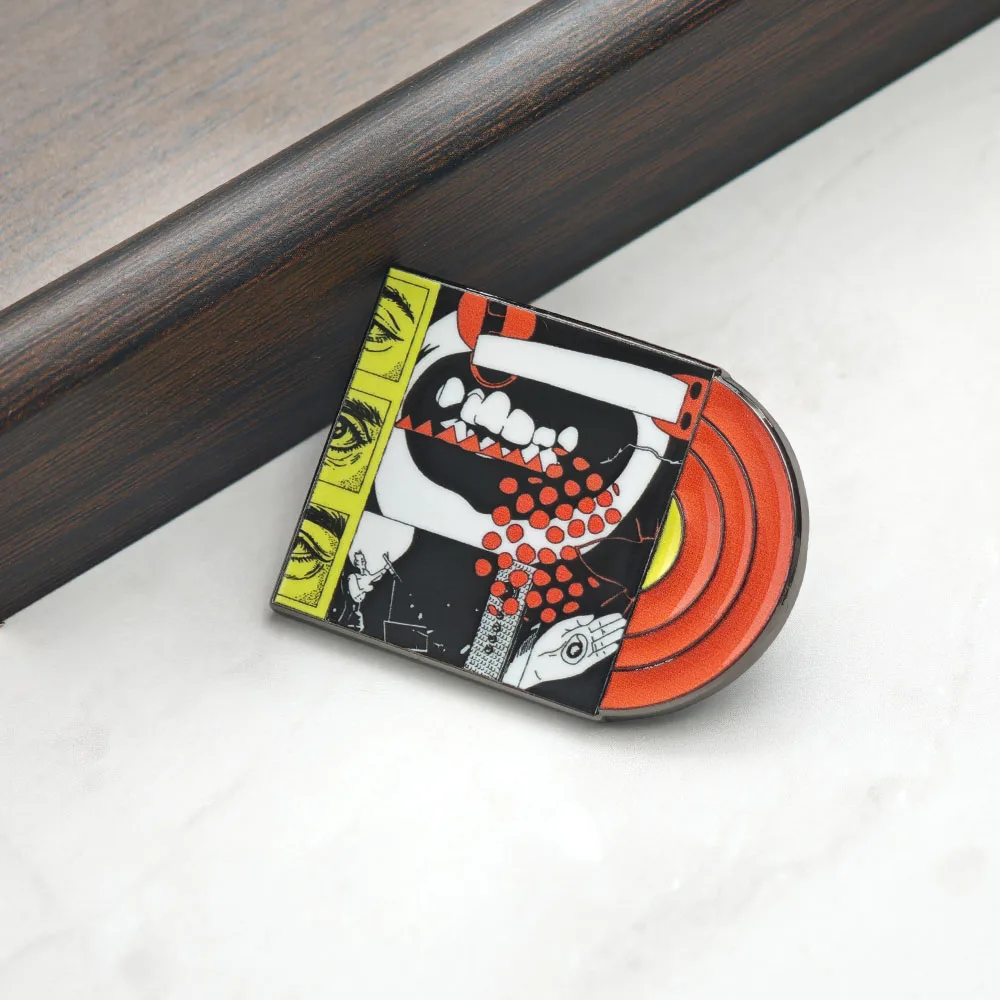 Foo Fighters – Ihre Lieblingsspielzeug-Brosche, Alternative Rock Band, Anstecknadel, Abzeichen in Form einer roten Vinyl-Schallplatte, Musik-Fan-Schmuck, Geschenk. – Detail 9