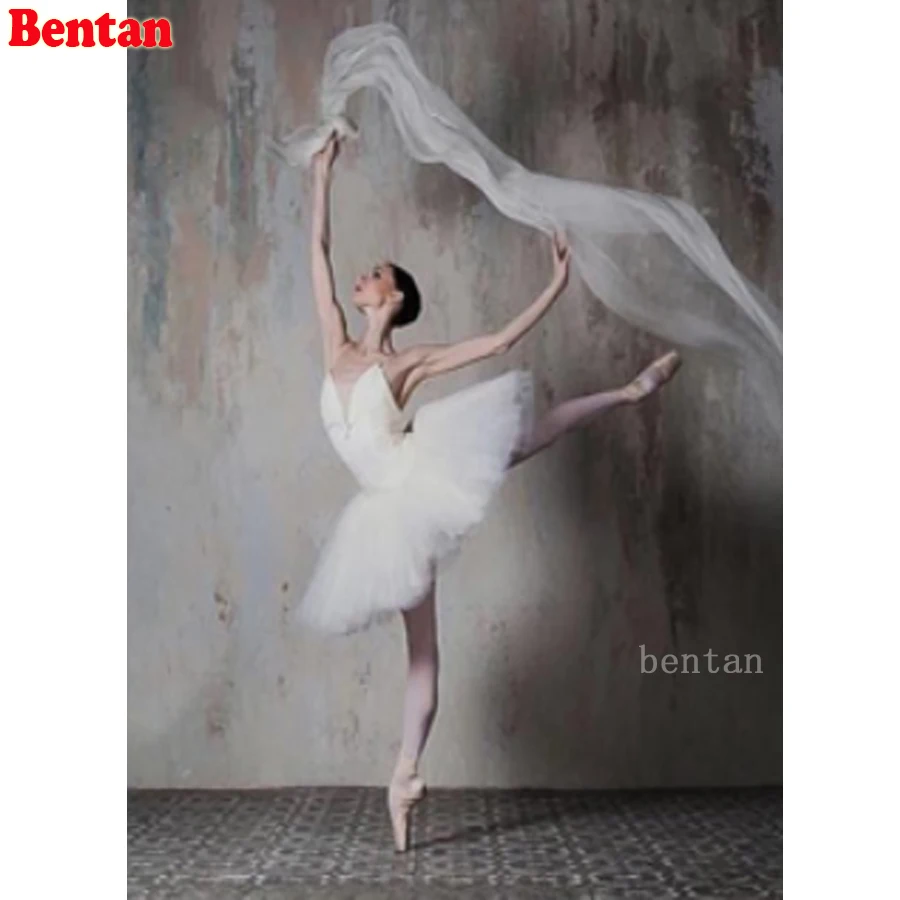 Diamond Embroidery 5D Diamond Painting Retro woman ballet dancer actor Cross Stitch Full Drill round Diamond Mosaic decoration