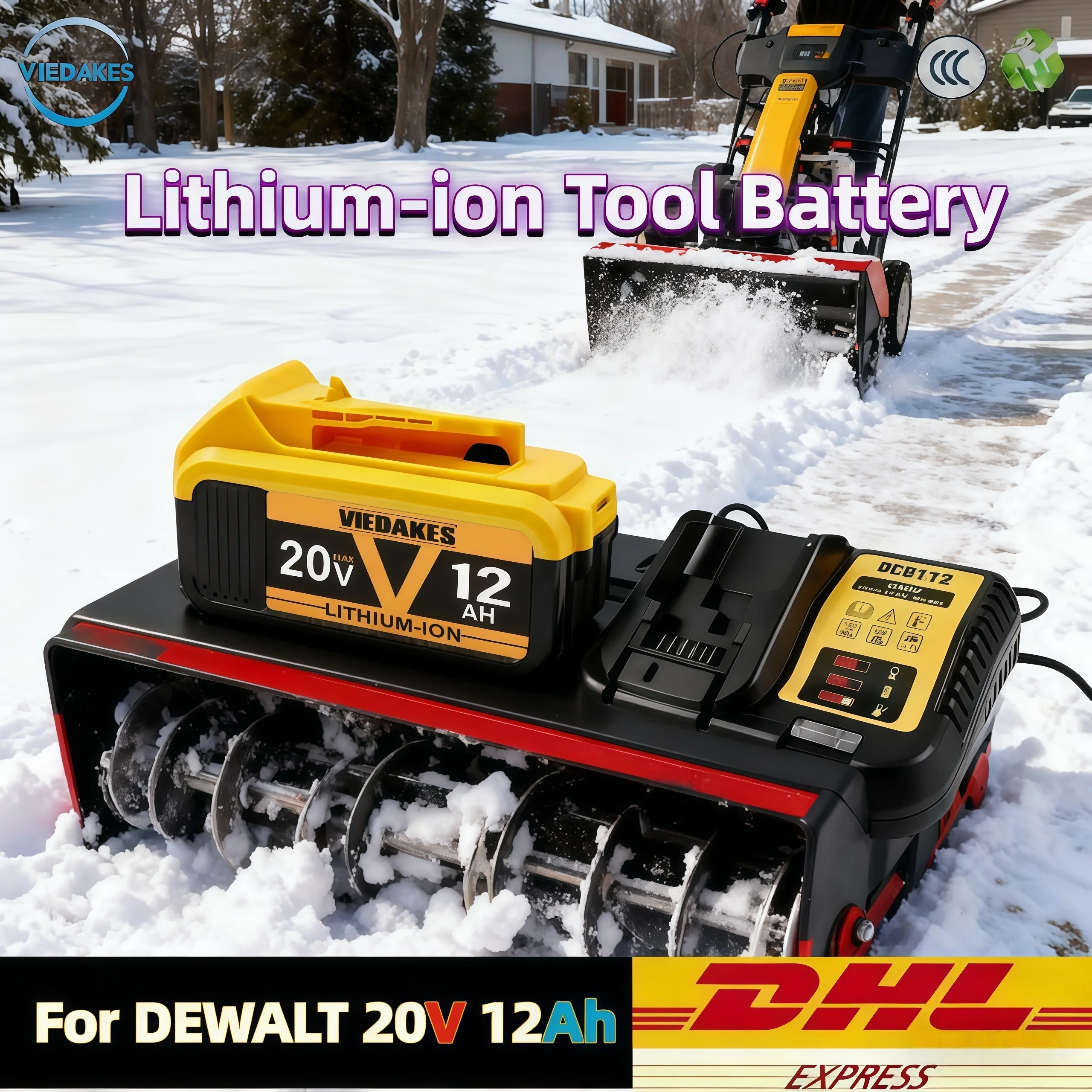 

for DEWALT 6.0AH/9.0AH, 20V maximum 60V maximum lithium-ion battery, suitable for DCB204, DCB205, DCB206, DCB609, DCB184, DCB200