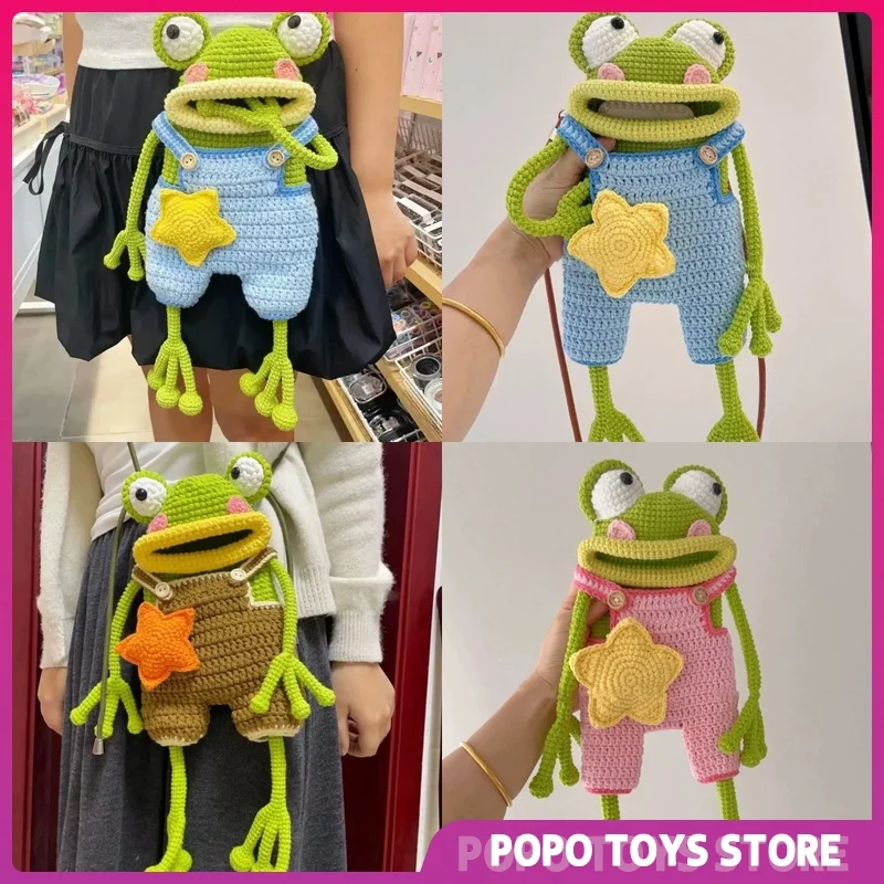 

Hand Knitted Large Mouth F Bag Diy Materials Funny Ugly Cute Slant Mobile Phone Sa Medium Fine Yarn Bulk Pa For Creative Crafts