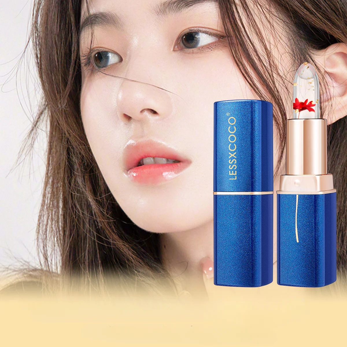 Flowers color-changing lipstick temperature-changing lipstick moisturizing not easy to fade waterproof Enhance complexion