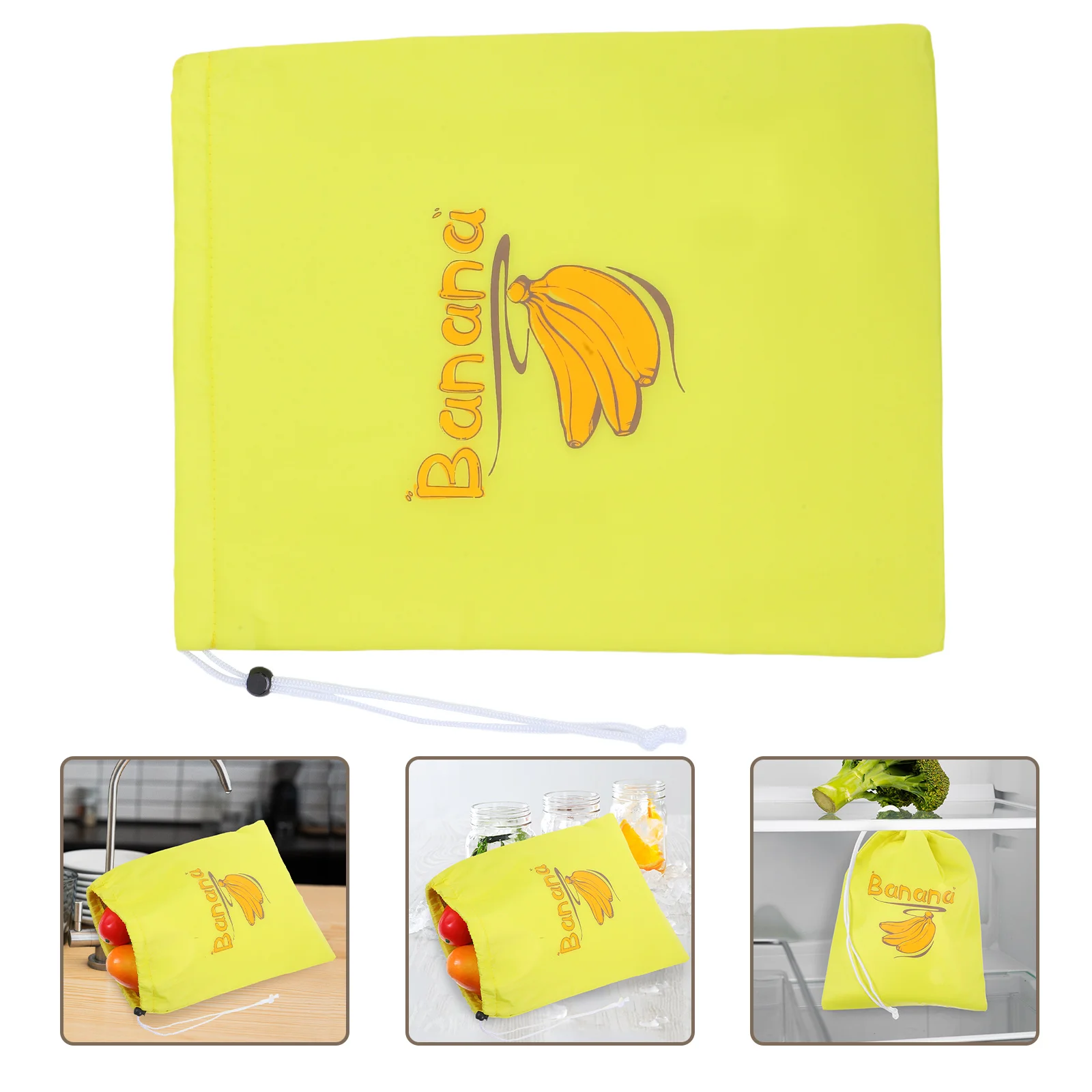 

5pcs Thickened Polyester Aluminum Film Insulated Fresh Keeping Bag Handheld Drawstring Pouch For Fruits Vegetables Thermal